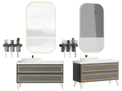 新中式洗手台 镜子