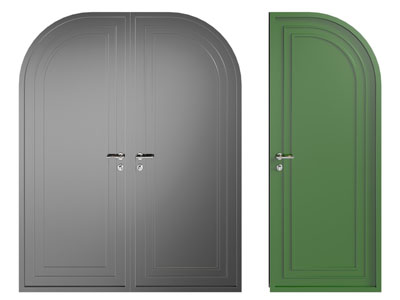 法式拱形双开门 单扇平开门