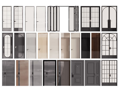 法式玻璃推拉门 平开门 子母门