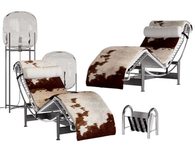 现代躺椅 落地灯