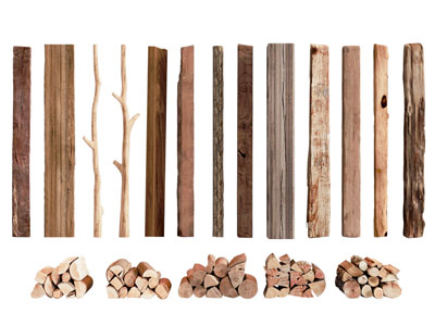 现代木段 木材 柴火