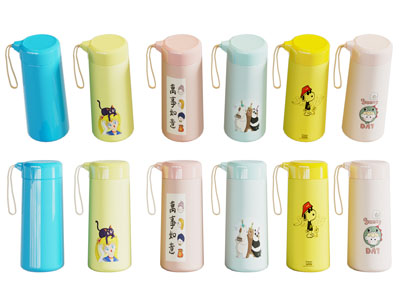 现代金属卡通图案保温杯 杯子