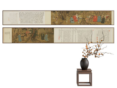 新中式横幅装饰挂画3d模型 新中式横幅装饰挂画