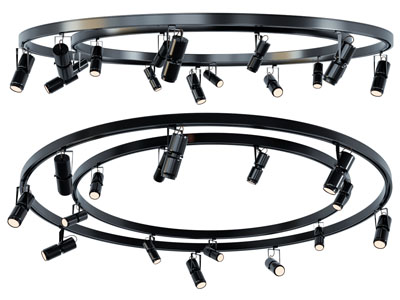 现代圆形轨道筒灯射灯 吊灯