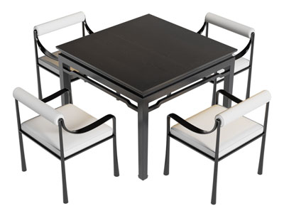 现代方形餐桌椅组合