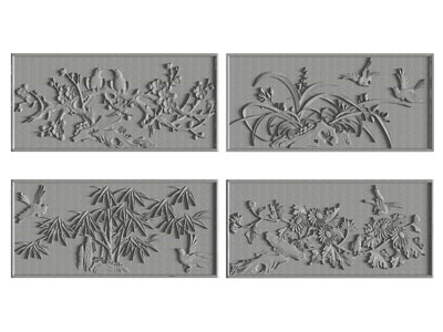 新中式浮雕 装饰挂画3d模型 新中式浮雕 装饰挂画