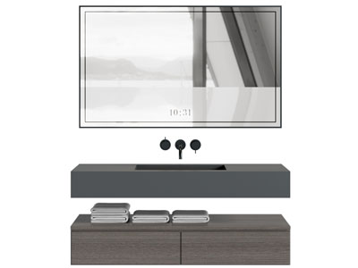 现代洗手台 镜子