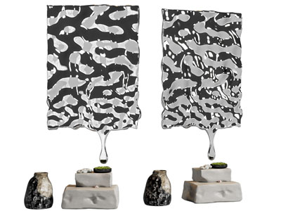 现代金属水纹墙饰挂件 装饰挂画