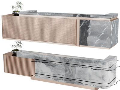 新中式前台接待台