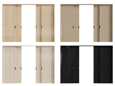 现代实木推拉门