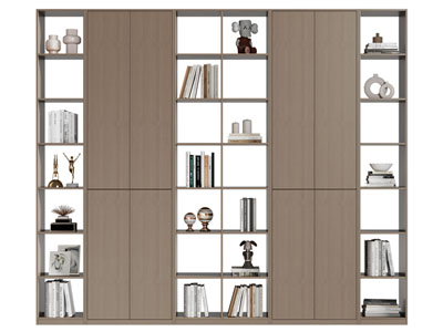 现代实木装饰书柜