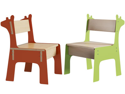 现代卡通动物儿童椅子