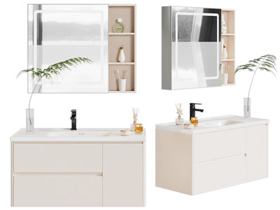 现代洗手台 镜柜