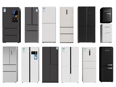 现代加宽双开门 上门 迷你冰箱3d模型 现代加宽双开门 上门 迷你冰箱