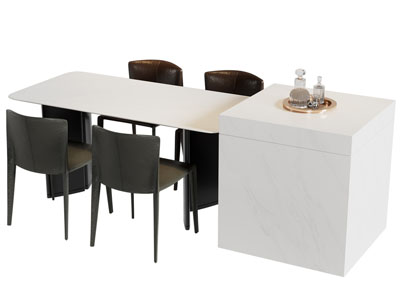 现代吧台餐桌椅组合