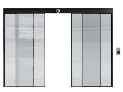 现代玻璃感应大门 推拉门