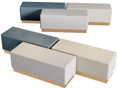 现代长方形沙发凳子