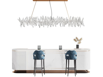 现代轻奢前台接待台