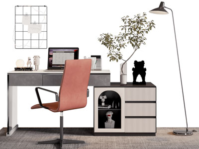 现代书桌椅组合