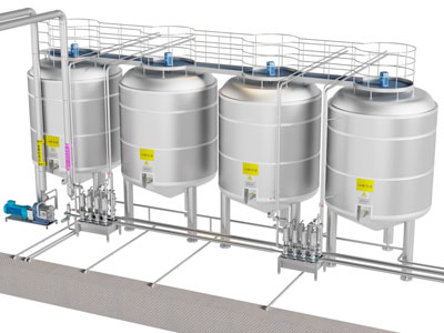 现代酵母罐 工业设备3d模型 现代酵母罐 工业设备