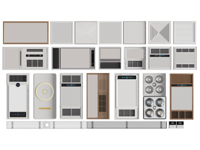 现代暖风扇 哑巴 出风口3d模型 现代暖风扇 哑巴 出风口