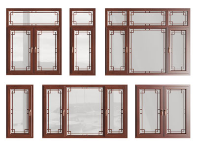 新中式平开窗户