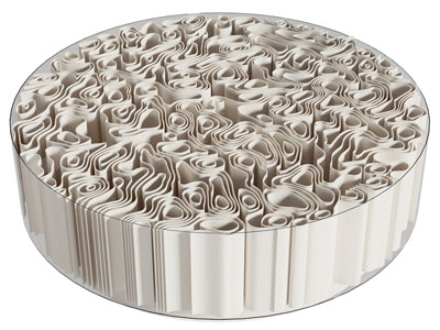 现代圆形亚克力茶几3d模型 现代圆形亚克力茶几