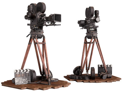 工业风loft支架摄影机 电影放映机3d模型 工业风loft支架摄影机 电影放映机