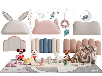 现代儿童床头 玩偶玩具