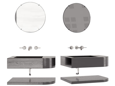 现代洗手台 镜子