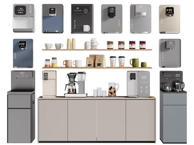 现代茶水间吧台 直饮机 茶吧机