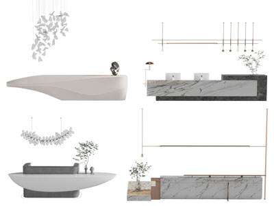 现代前台接待台