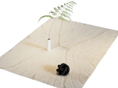 侘寂风长方形地毯3d模型 侘寂风长方形地毯