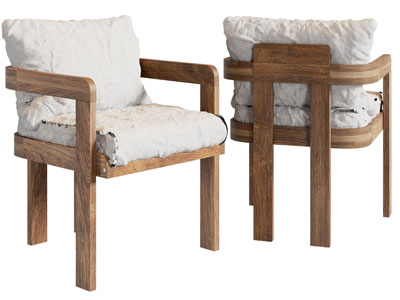 现代实木休闲椅子