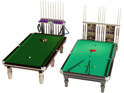 现代台球桌 台球杆收纳架3d模型 现代台球桌 台球杆收纳架