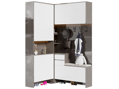 现代转角玄关鞋柜