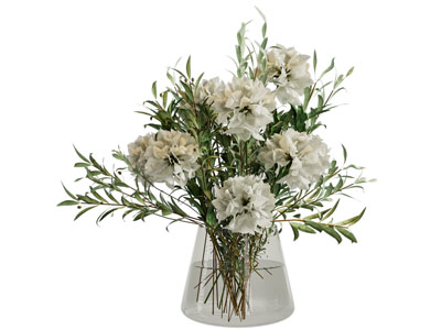 现代玻璃花瓶花卉