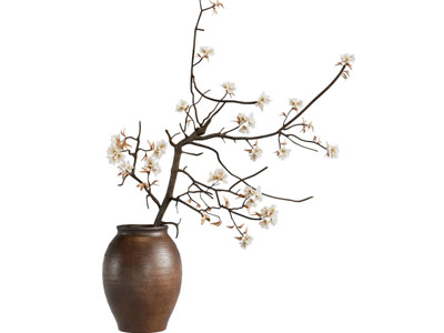 侘寂风陶艺器皿花瓶花卉