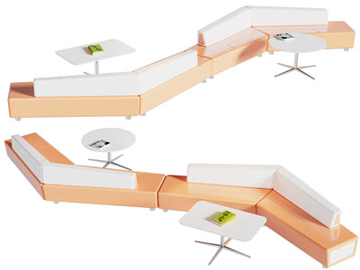 现代公共多人沙发 休闲沙发