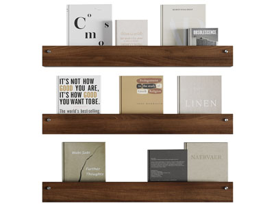 现代墙面书刊杂志收纳架