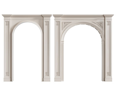 欧式门套垭口、拱形门3d模型 欧式门套垭口、拱形门