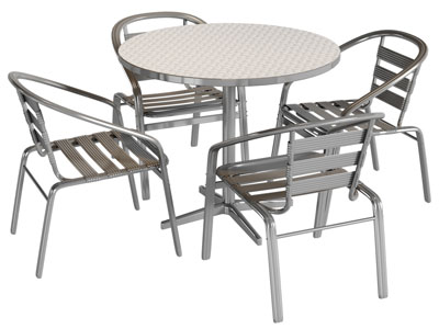 工业风loft圆形休闲桌椅组合