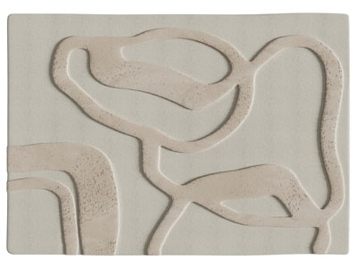 侘寂风凹凸纹理的长方形地毯3d模型 侘寂风凹凸纹理的长方形地毯