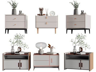 现代床头柜
