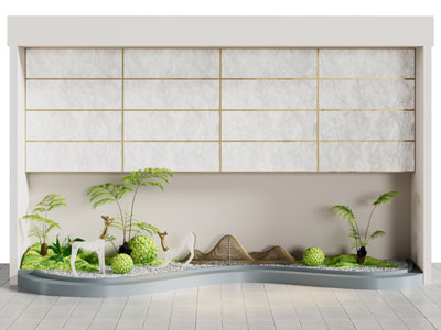 现代室内花草雕塑景观园艺小品