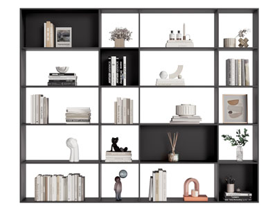 现代开放式装饰柜、书柜