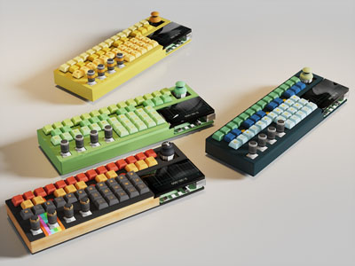 现代调音台直播声卡、控制台、键盘3d模型 现代调音台直播声卡、控制台、键盘