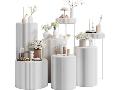 现代轻奢美陈 展台 摆台