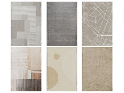 现代长方形地毯3d模型 现代长方形地毯