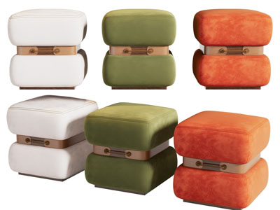 现代轻奢方形沙发凳子